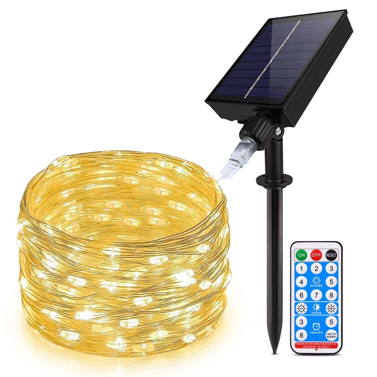 

10 м, 20 м, 30 м, 50 м, 100 м, быстрая зарядка, солнечная светодиодная гирлянда, гирлянда, рождественские огни, уличный сад, свадьба, рождественское украшение 50M