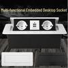White Hidden EU Power Multimedia Desktop Socket with USB - Euro/American/German Standard for Conference Tables