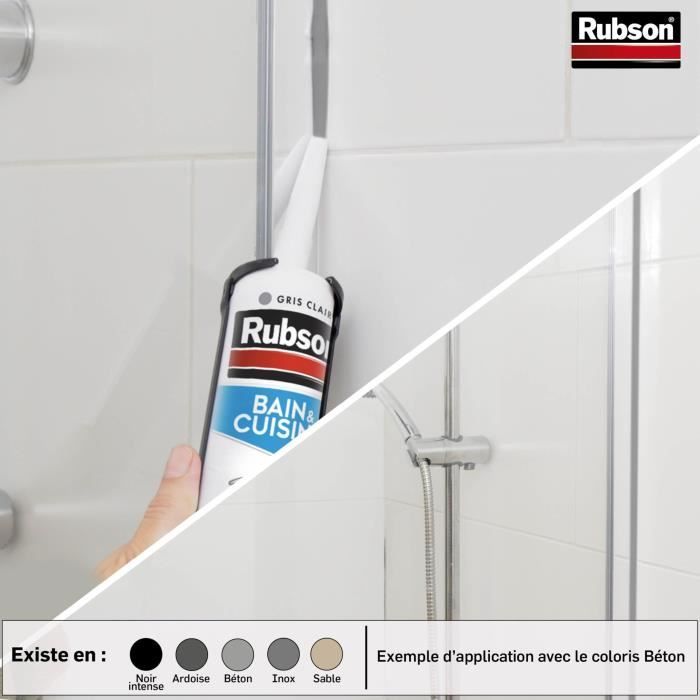 Mastic Sanitaire Silicone 280mL - Inox Gris Métallisé