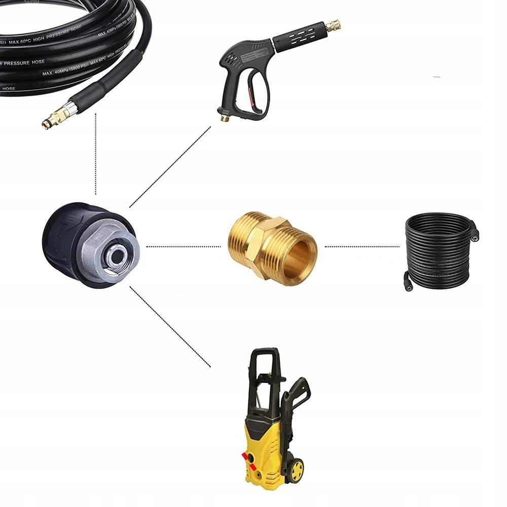 Rosfix Adapter Do Łączenia Węży – Kompatybilność Z Nilfisk, Stihl, Husqvarna | Max Ciśnienie 160 BAR | Wysoka Wytrzymałość