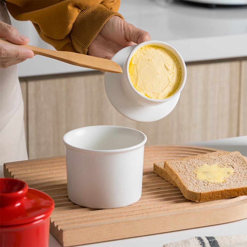 Butter Crock, Butter Container With Scraper, Lid, Smooth Edges, Bottom Anti Slip, Ceramic French Butter Dish Festival For Family, Friends, Holiday...
