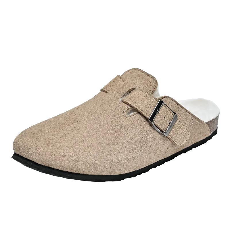 

Explosive Style Winter Slippers for Men Velvet Thickening Home Cotton Shoes Trendy All-match Designed Personality Classic Casual 45 хакі