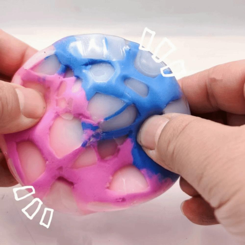 Gradient Colors Rainbow Crispy Balls Soft Decompression Pinch Toy Office Home Relaxation