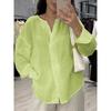 2025 New Women's Casual Long-sleeved V-neck Regular Multi-color Top Shirt