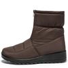Fashion Non Slip Waterproof Snow Boots Women Thick Warm Long Plush Ankle Boots Women Front Zipper Cotton Padded Shoes Woman Plus Size 44
