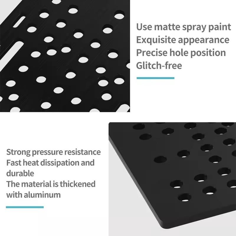 3D Printer Parts 20-80mm V-Slot Gantry Plate Set With 6 Wheels for Black Aluminium V-Slot Solid V POM Kit for CNC Machine Parts