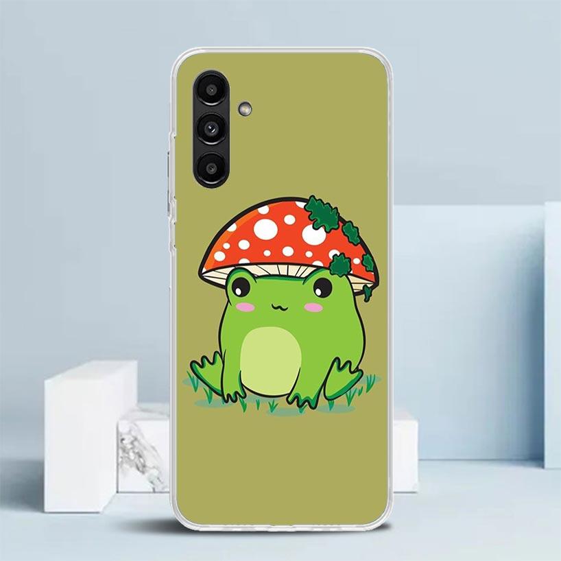 Cottagecore Frog Mushroom Kawaii Phone Case For Samsung Galaxy A17 A37 A57 A16 A15 A14 A13 A56 A55 A54 A53 A36 A35 A34 A33 A26 A