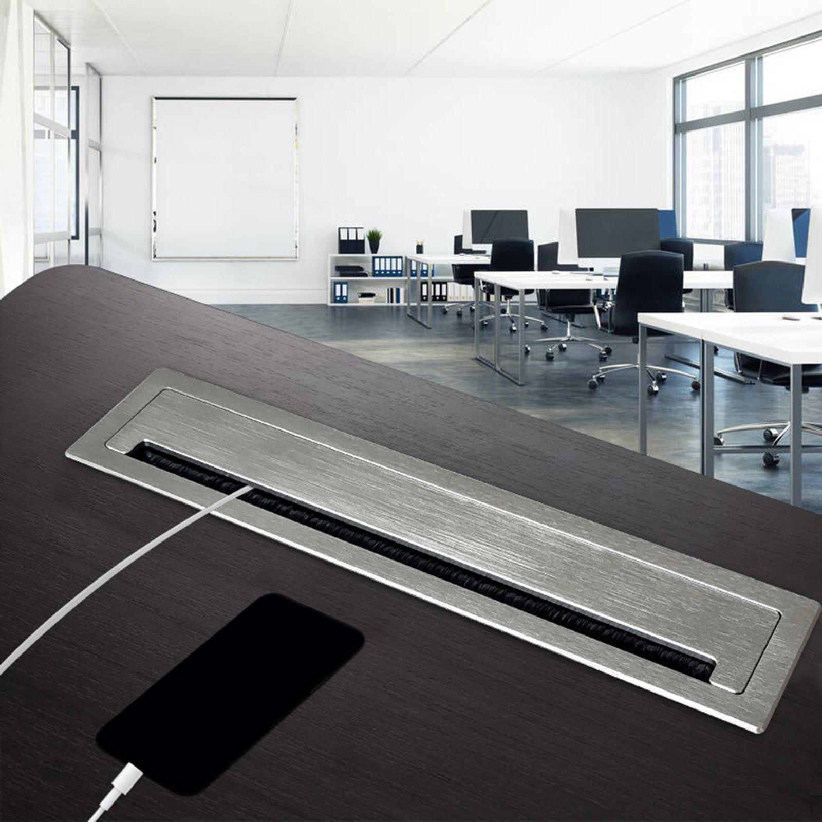 

Крышка для отверстия для кабеля на столе, экономящая место, прямоугольная универсальная откидная щетка 20cmx9cmx2.8cm