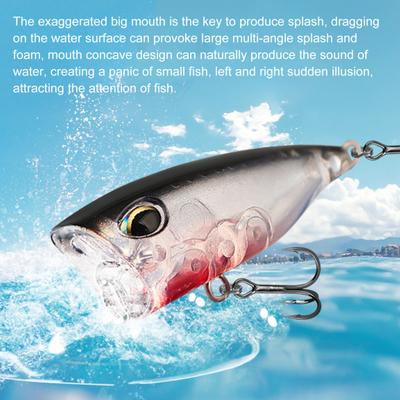 4CM/3G Topwater Fishing Lure with Double Hooks Long Casting Realistic Floating Bionic Artificial