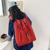 Schoolbag Solid Color Large-capacity Backpack New Simple and Versatile Fashion Girl Outdoor Backpack Korean Version of Student Schoolbag
