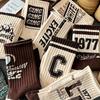 5 Pairs Retro Letter Print Socks Unisex - Comfortable Mid-Calf All Seasons Urban Street Style Bold Letters