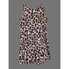 Summer Elegant Sleeveless Leopard Print Bodycon Tank Dress, Casual Street Style High Waist Slimming Dress for Women, European American Crossbody