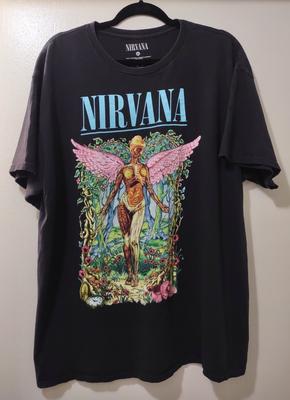 Nirvana In Utero Angel Band Black Short Sleeve XL Graphic Tee Spencer Gifts