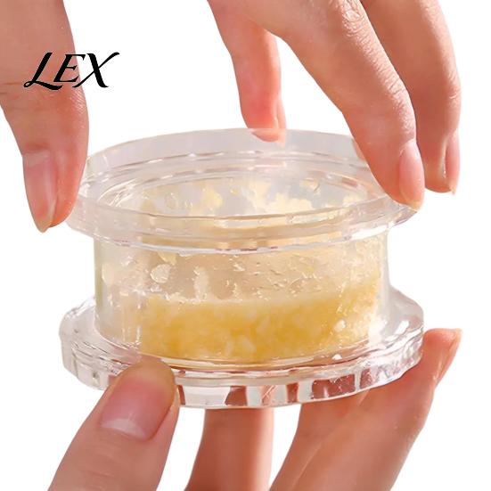 Hand Operated Garlic Press Mincer Tool, Multi-Purpose Manual Rotating Press, Bite-Teeth Crushing Clear Structure Masher, Transparent Easy To