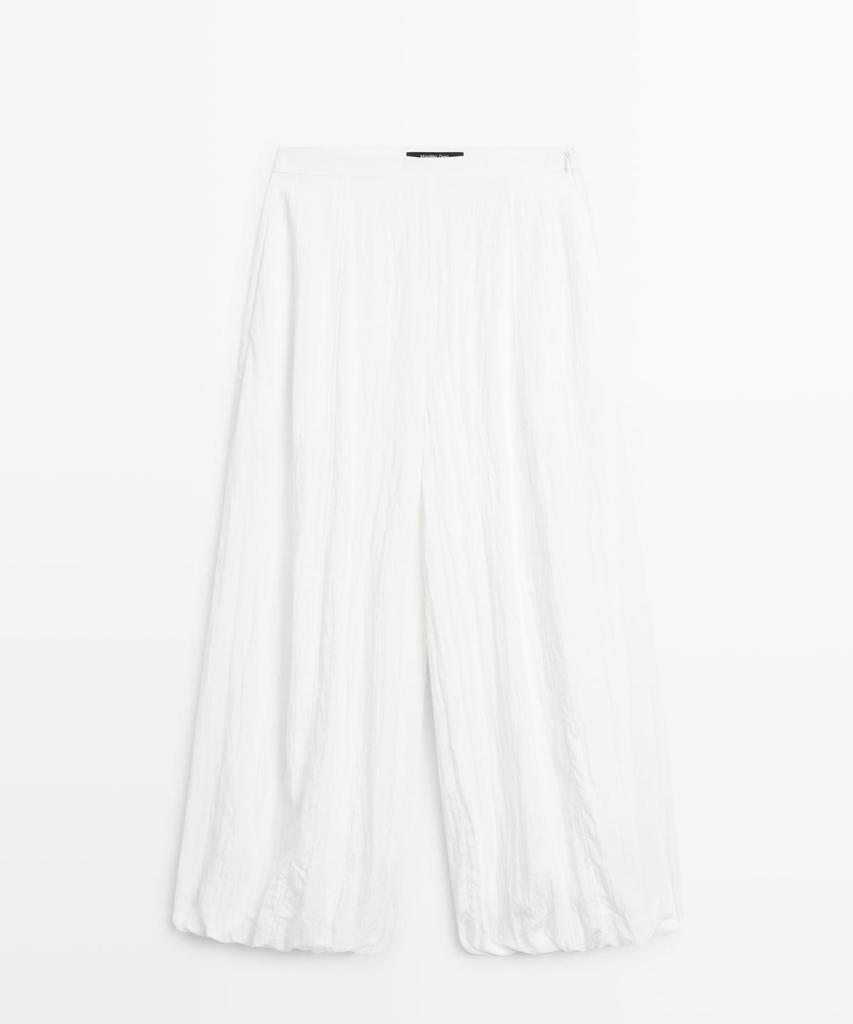 Masimodutti Texture Detail Fluid Sarouel Pants