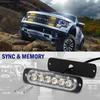 Car Front Grille Lighting 12V 24V Amber LED Emergency Strobe Warning Lights Car Flash Beacon Yellow White Signal Lamp