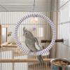 Wear-Resisting Bird Toy Swing Hanging Parrot Perch Multi-Function Parrot Swing Ring  Cockatiel