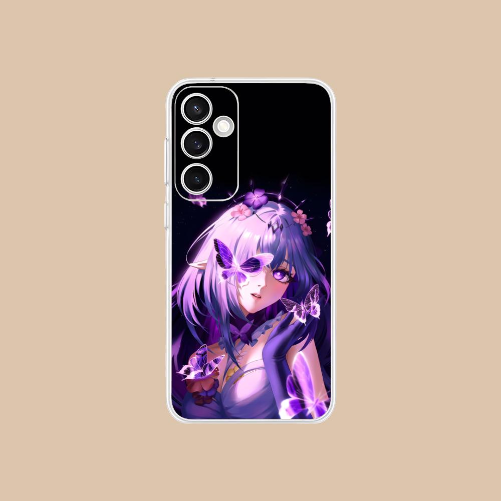 HSR Castorice Clear Mobile Phone Case for Samsung Galaxy S25 S24 S23 S22 S21Plus FE Ultra Colorful Cover