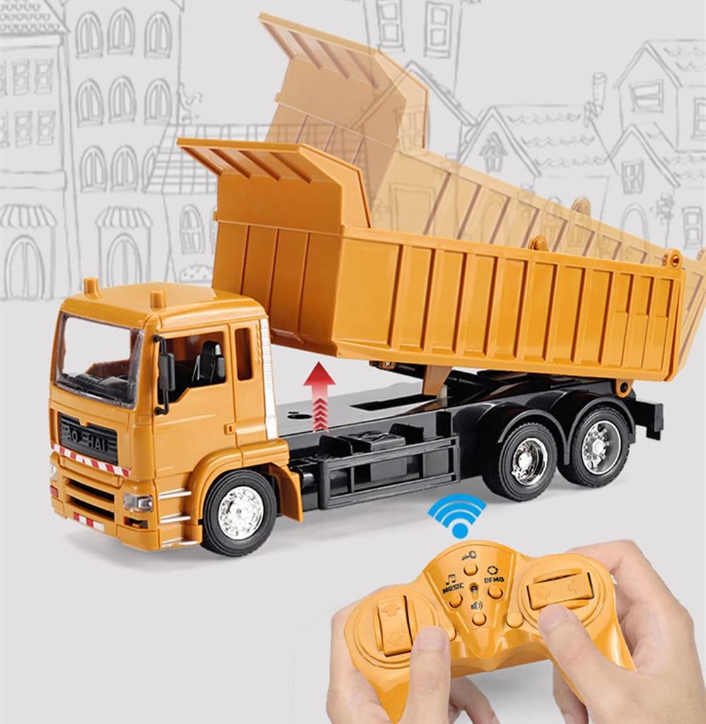 Dump Truck Construction Engineering Vehicle for Construction Scale RC Popular Toy for Gift Radio-Controlled Car, Vehicle, Kids, Multi-Functional