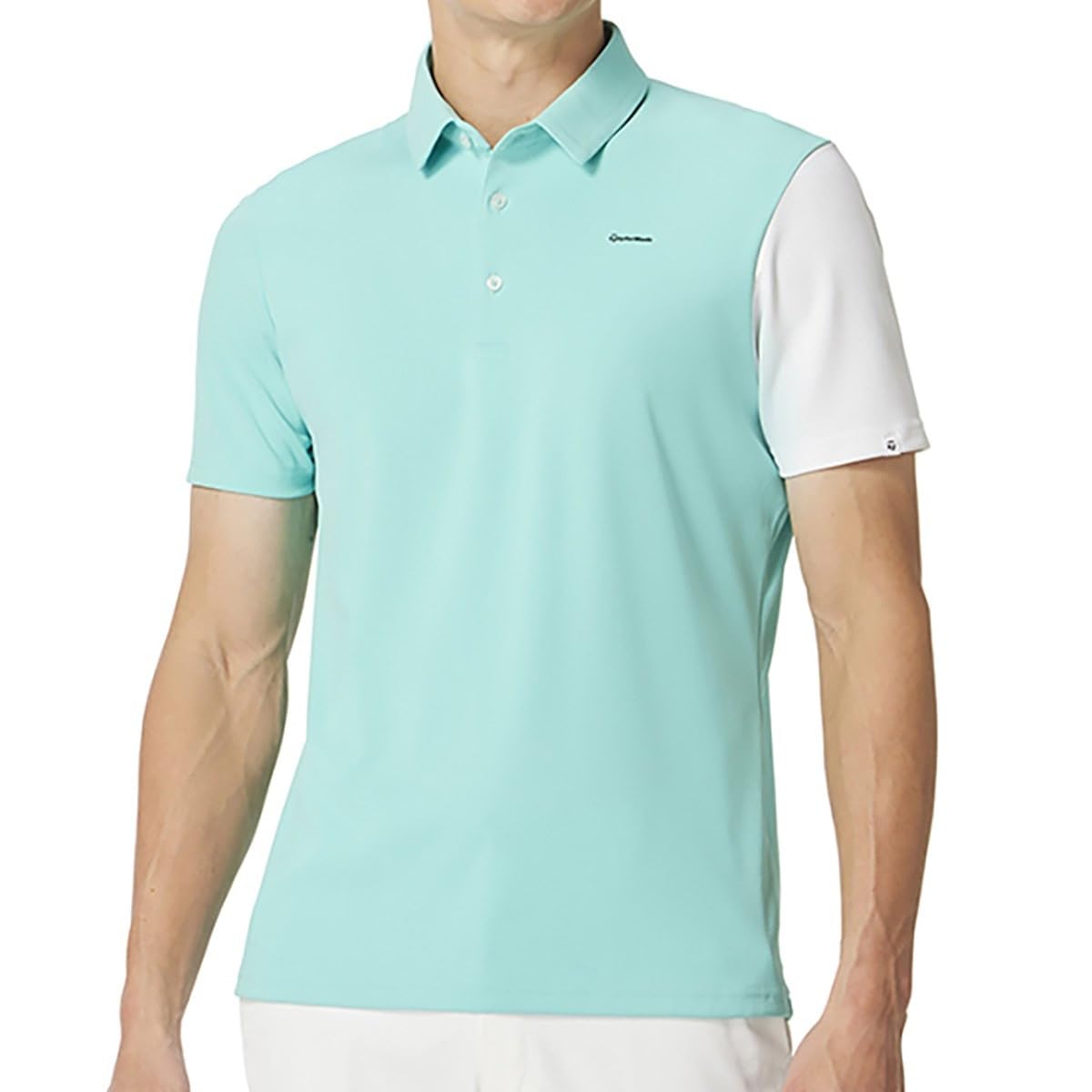

TaylorMade Diagonal Block S/S Polo Shirt, Turquoise, Large, Men s, 2025SS UN618