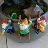 3PCS Flower Pots Ornaments Cartoon Gnome Resin Figurines Decoration Gift Flower Pots Decors for Home School Office