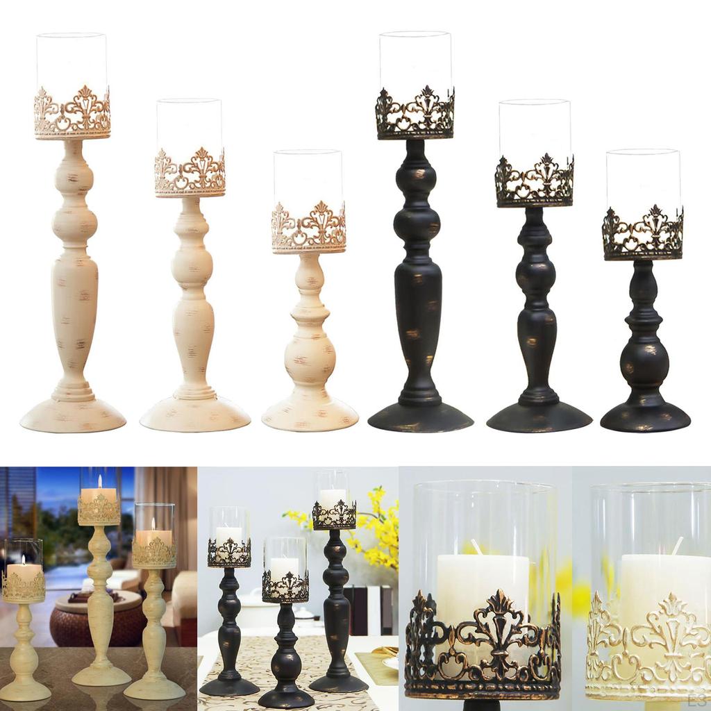 Ljusstake Metall Ljusstake Helgdag Ljusmiddag Bordsdekoration Pelare