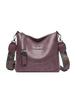 Retro Soft Leather Crossbody Bag Simple Bucket Bag Large-capacity Single-shoulder Bag