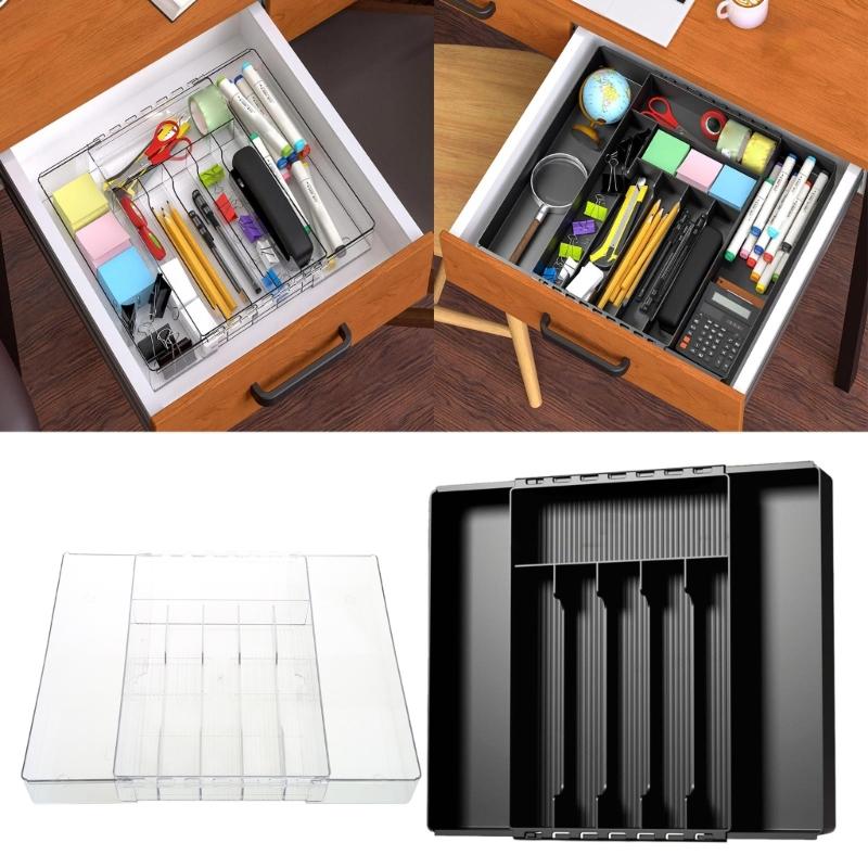 Versatile Cutlery Drawer Tray with Adjustable Compartments Kitchen Cutlery Drawer Insert Flatwares Organizers