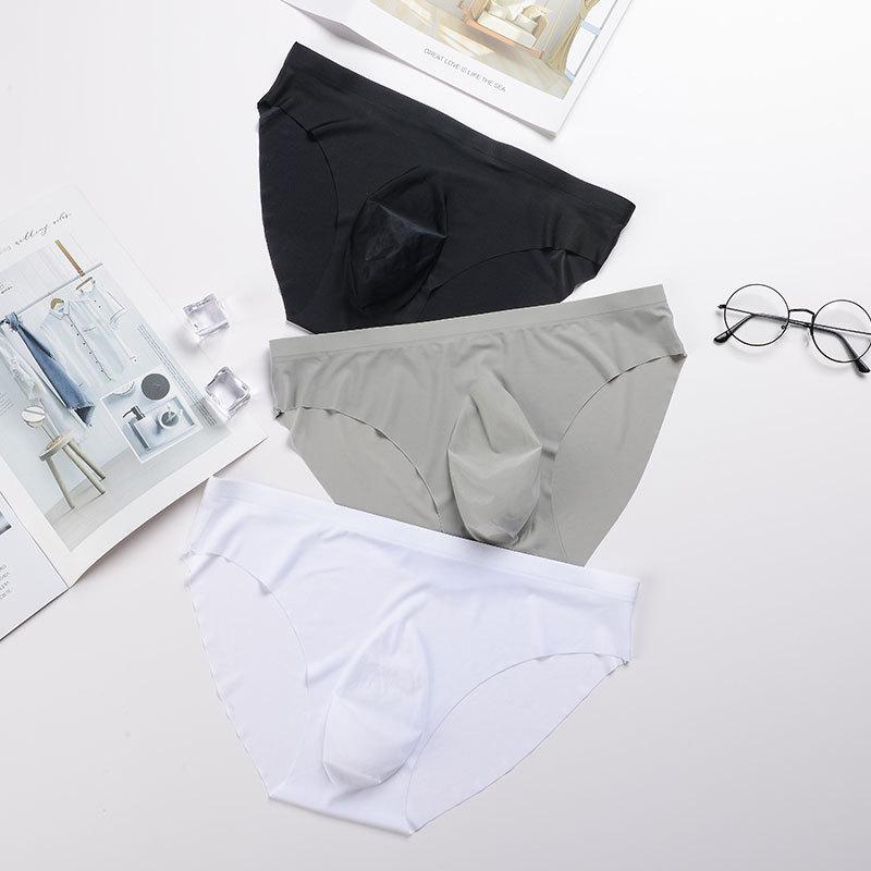 Men's Seamless Ice Silk Briefs - Sexy & Trendy Summer Wear