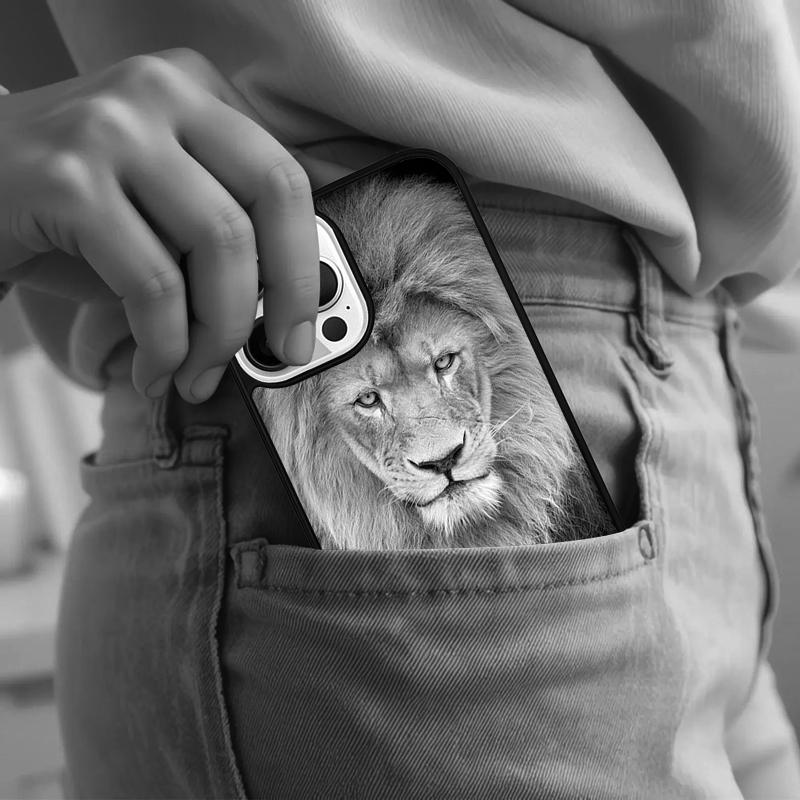 

Lion Alpha Male Cub Phone Case For iPhone 17 Air 15 16e 14 13 Pro Max Coque 12 11 Pro Max PLUS cover iPhone 15