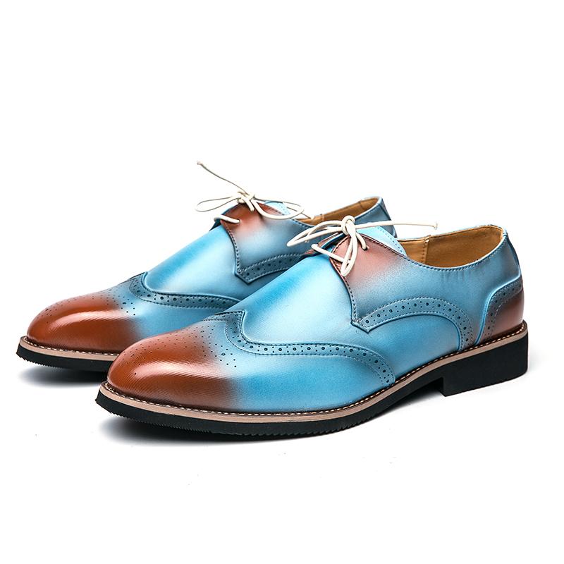 Mens Leather Dress Mens Classic Vintage Derby Brogue Shoes Designer Flats Men Loafers Business Office Formal Party Wedding Shoes