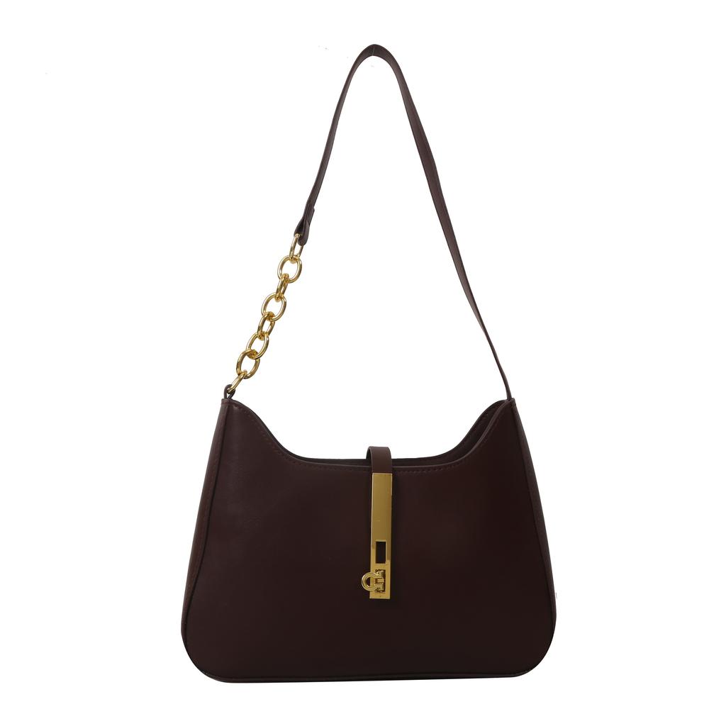 Jednokolorowa Damska Prosta i Wszechstronna Torba na Ramię Crossbody do Pracy, Duża Pojemność Modna Torba pod Pachę