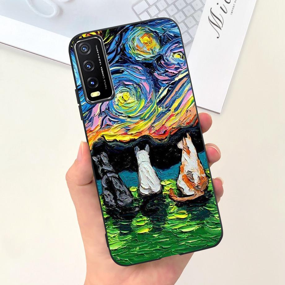 Custodia For Vivo V2027 V2027 Vivo Y11s Y12s Y20i Y20 Custodia per Telefono Morbida Opaca Silicone Liquido Antiurto Paraurti Capa Elegante Moda