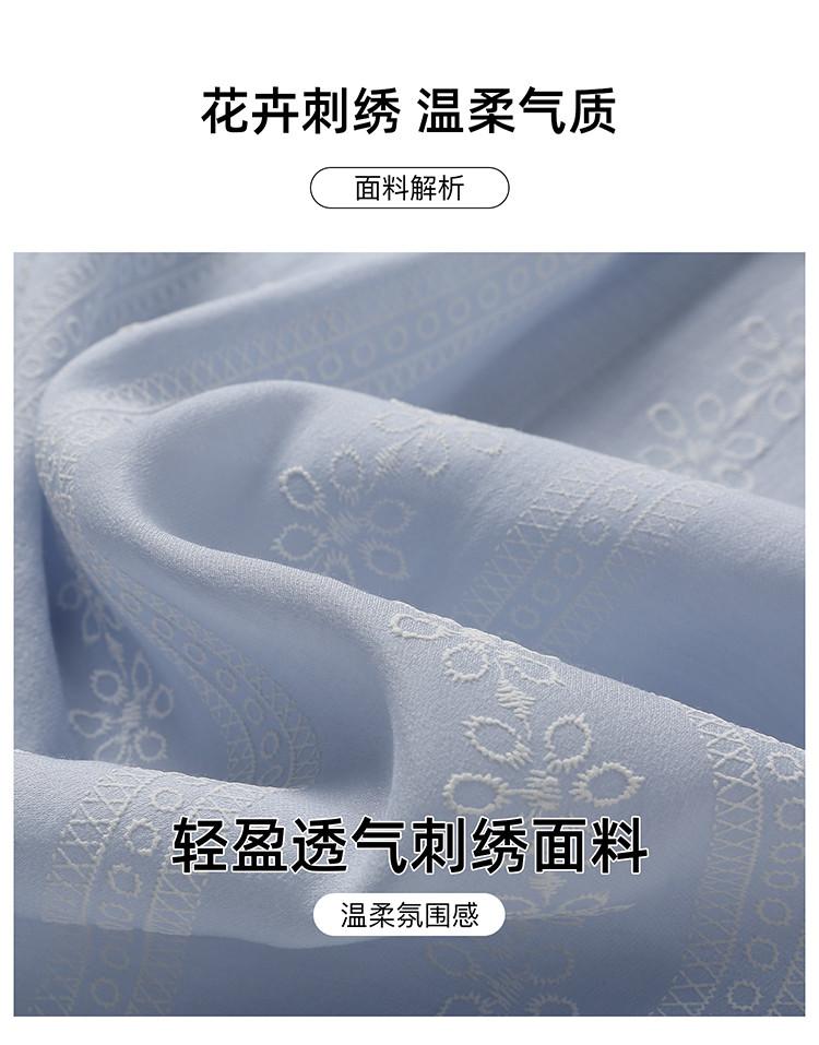 French Round Neck Seven Quarter Sleeved Shirt for Women, 2026 Spring Fashion, Loose and Versatile Commuting Shirt