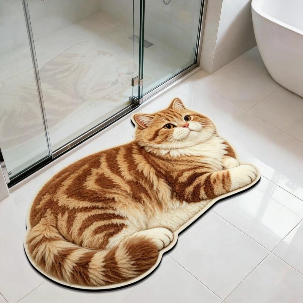 Non-slip Home Bathroom Carpet 40*60cm Floor Mat Durable Entrance Carpet  for Table Bedside A