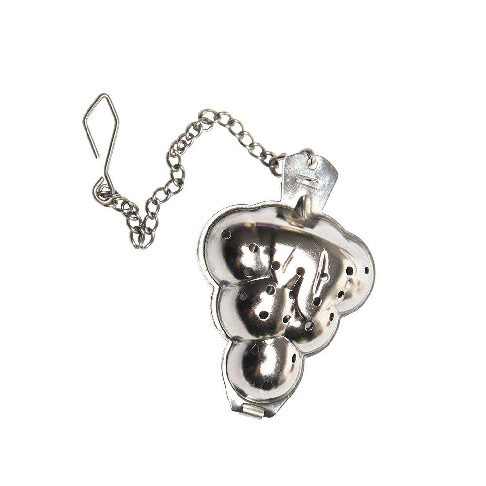 Stainless steel filter for grapes - Creative chain-shaped tea strainer - 304 tea filter - Tea strainer (Silver,S)