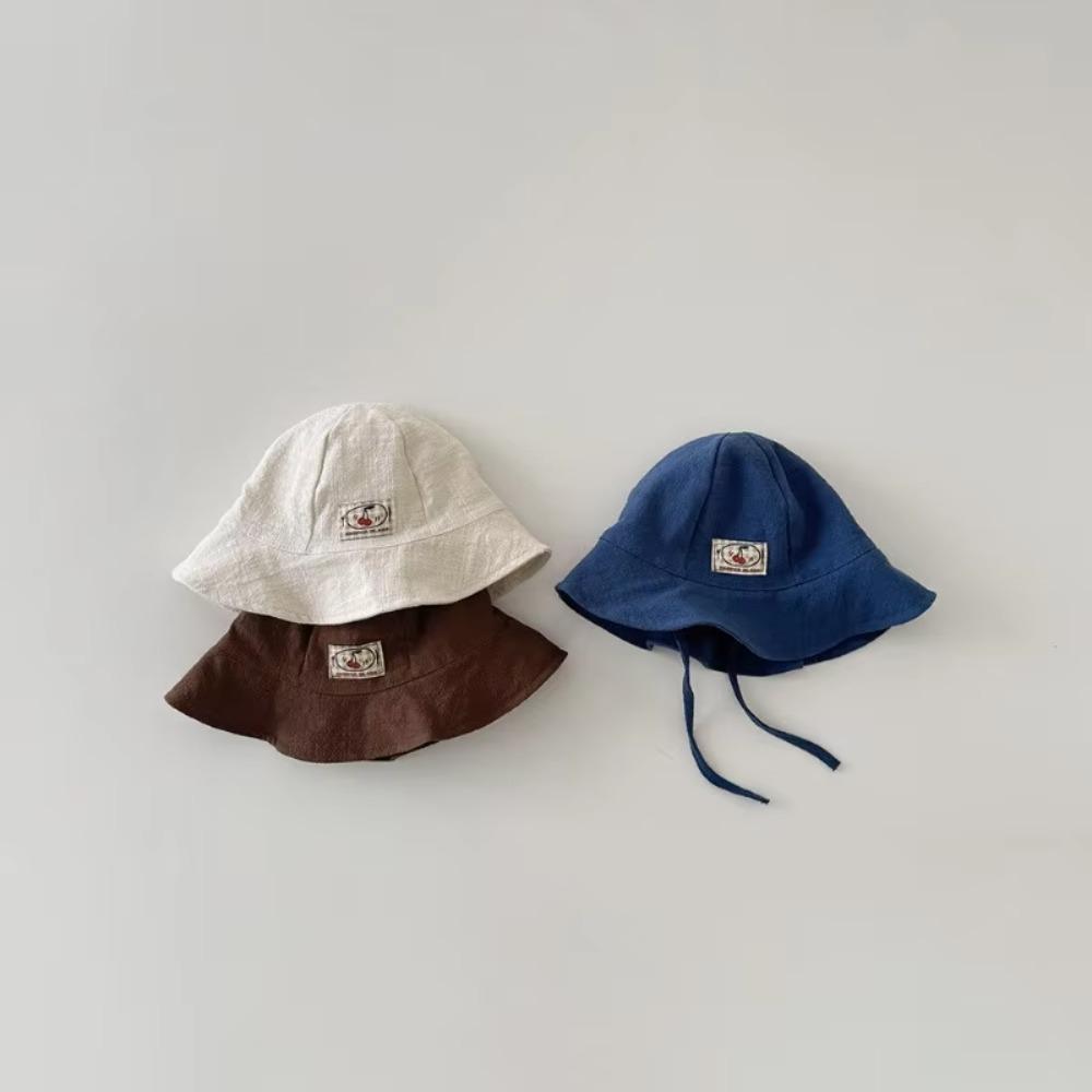 Thin Kids Sun Cap Soft Cotton-Linen Fisherman Cap Cute Baby Sun Hat Summer