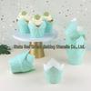 Blue High-Temp Resistant Lace Cupcake Cups for Baking and Dessert Trays