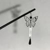 Retro Butterfly Hair Clips Chinese Style Calligraphy Butterfly Tassel Hairpin Women Wood Hair Sticks Chopstick Shaped Hairpin