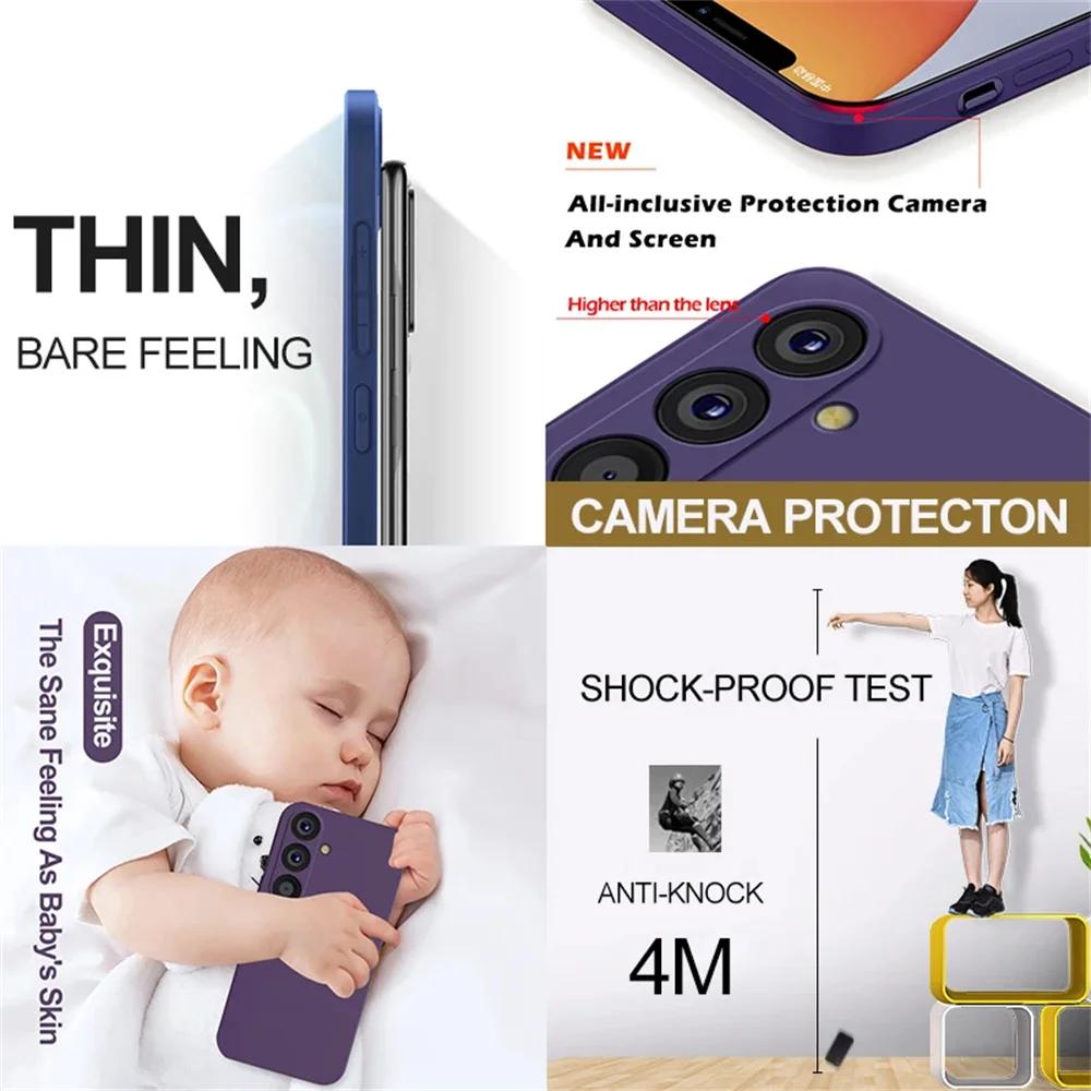 Flüssigsilikon Handyhülle für Samsung Galaxy S21 S22 S23 S24 S25 UItra Plus S23 S24 FE leicht farbenfroh Weiche Rückseite