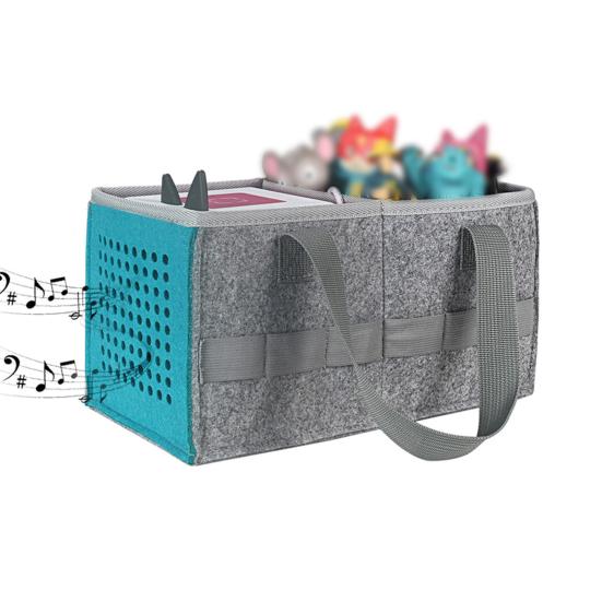 Étui De Transport Pour Toniebox Avec Compartiment Figurines - Nylon, Poignée, Gris - TIANHENGMart