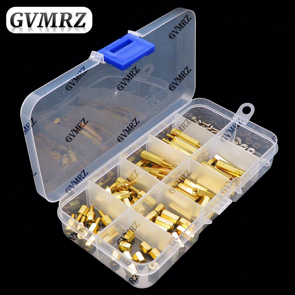 120PCS M3 M2.5 Brass Hex Column Standoff Support Spacer Pillar M3 Screw Nut For PCB Board M3x6 M3*10 M2.5*6 M2.5X6