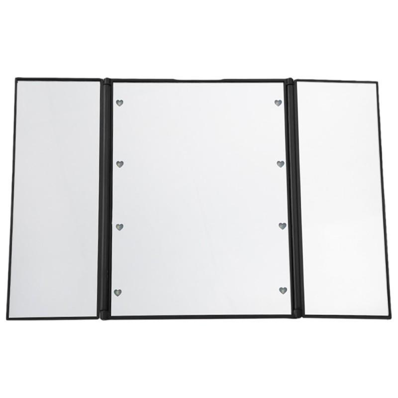 

Светодиодные зеркала Складное компактное ручное косметическое карманное зеркало со светодиодной подсветкой