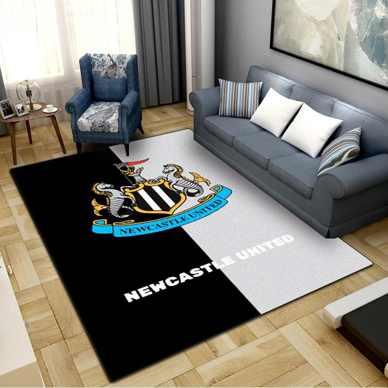 Tappeto Tappetino Logo Newcastle United per Soggiorno Camera da Letto Casa Decorazione Divano, Tappetino Antiscivolo per Giochi Bambini