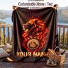 Flannel Blanket Galatasaray FC Print Custom Name Text Soft Throw for Sofa Bed