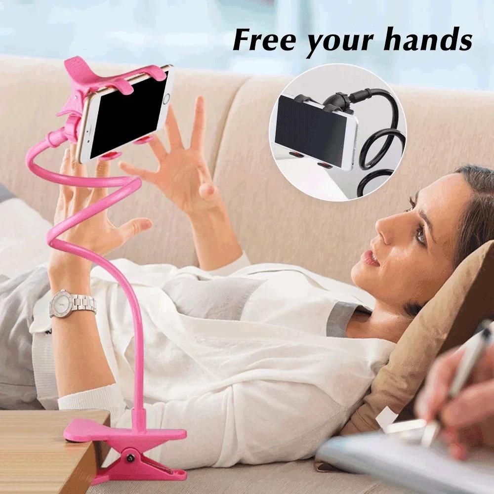 

Mobile Phone Holder Flexible Adjustable Cellphone Holder Clip Support Telephone Home Bed Desktop Mount Bracket Smartphone Stand фіолетовий