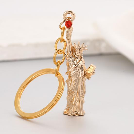 Keychain Pendant Statue of Liberty Design Lightweight Zinc Alloy Keychain with Lobster Clasp New York Landmark Accessory