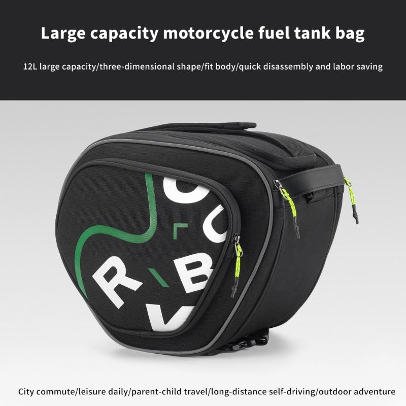 Sturdy Construction Motorcycle Storage Bag with 12L Capacity Double Closure Opening Accommodating Helmets and Ergonomic Design for Unobstructed Leg