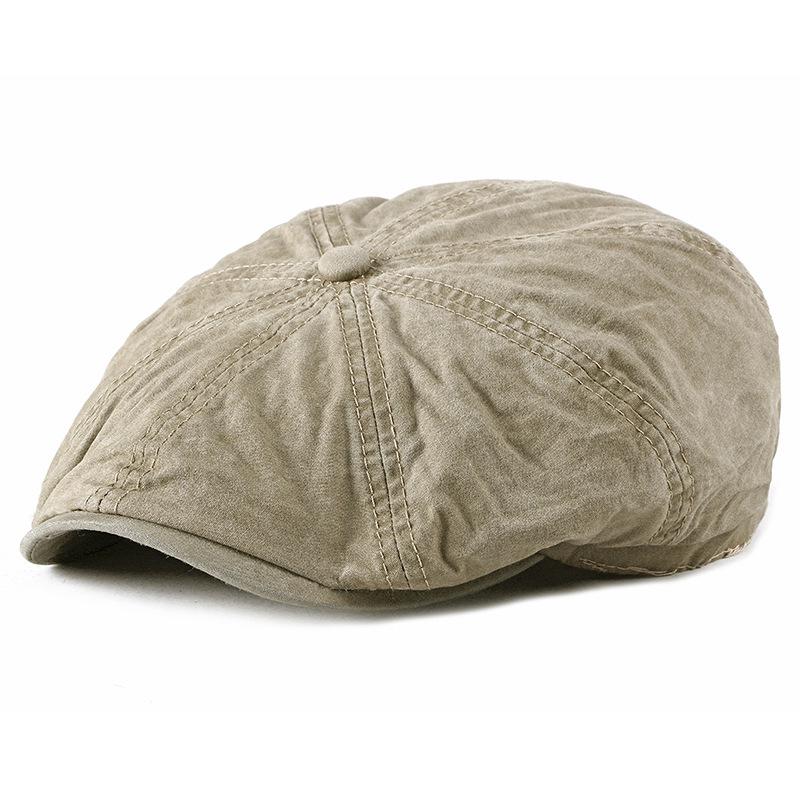 Unisex Vintage Cotton Duckbill Cap: Spring, Autumn & Winter Retro Solid Beret