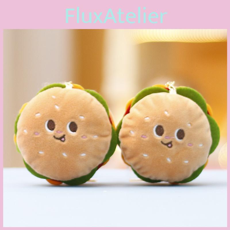Adorable Plush Hamburger Toy Cute Doll For Girls Gift Backpack Keychain Accessory